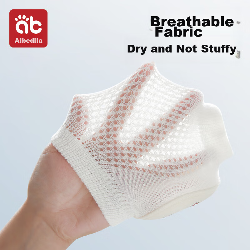 AIBEDILA Baby Knee Pads, Crawling Protection for Infants And Toddlers, Anti-Fall And Anti-Chafing Knee And Elbow Guards with Embroidery, Breathable Style