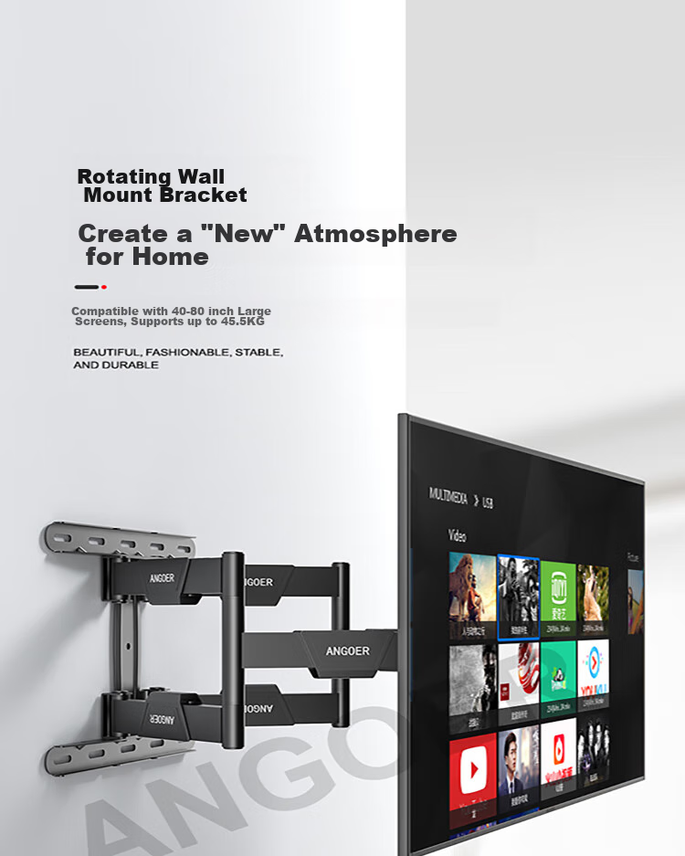 Aige Universal TV Mount Suitable for 55-120 Inch Extendable Rotating Bracket, Compatible with Multiple Brands, TV Stand AG-100 1