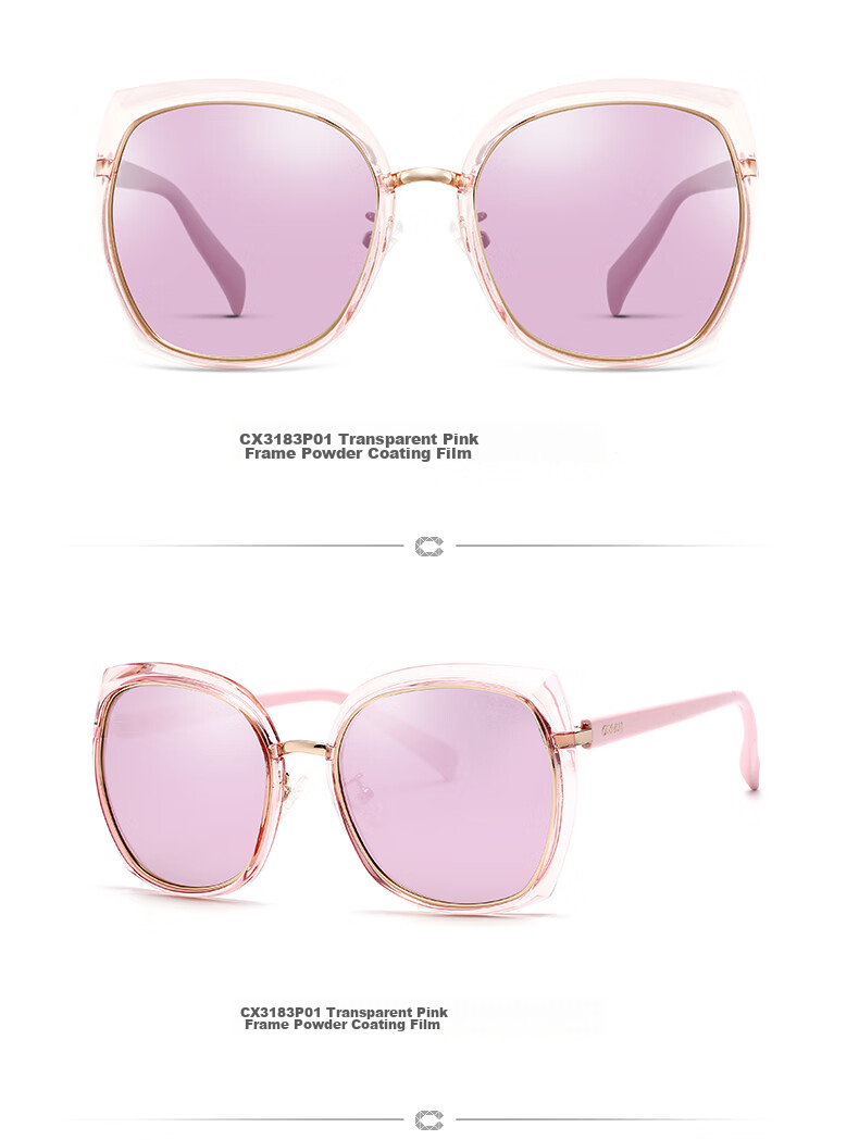 CAXMAN Fashion Cat-Eye Style Sunglasses for Women, Polarized Sunglasses, Casual Face-Flattering Trendy Glasses CX3183 12