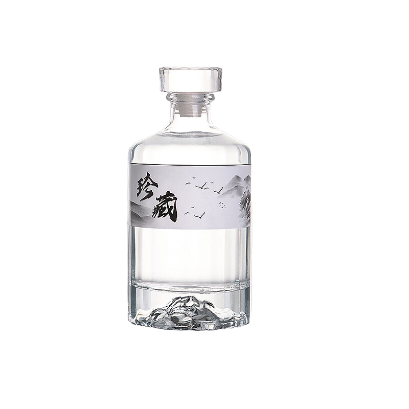 Jidukongjian Empty Glass Bottles for Infusing Liquor, Sealed Storage Bottles for Liquor, White Spirit Bottles, Transparent Medicine Bottle Specialized Bottles 500ML*2