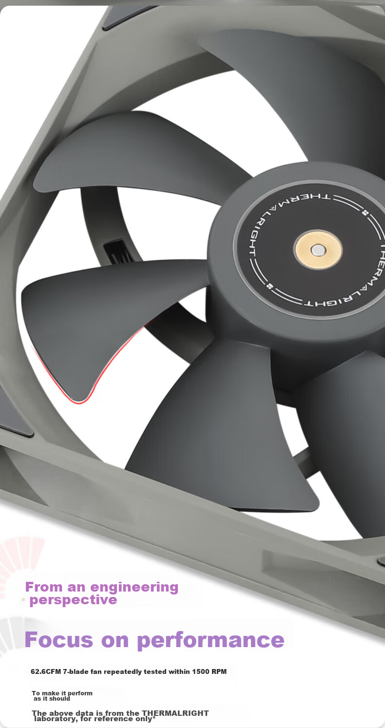Thermalright TL-G12 Gray 12cm Case Fan, Hydraulic Bearing, 4PIN PWM Fan, Daisy-Chained PWM Connector, 1500 RPM Speed Adjustable Fa 4