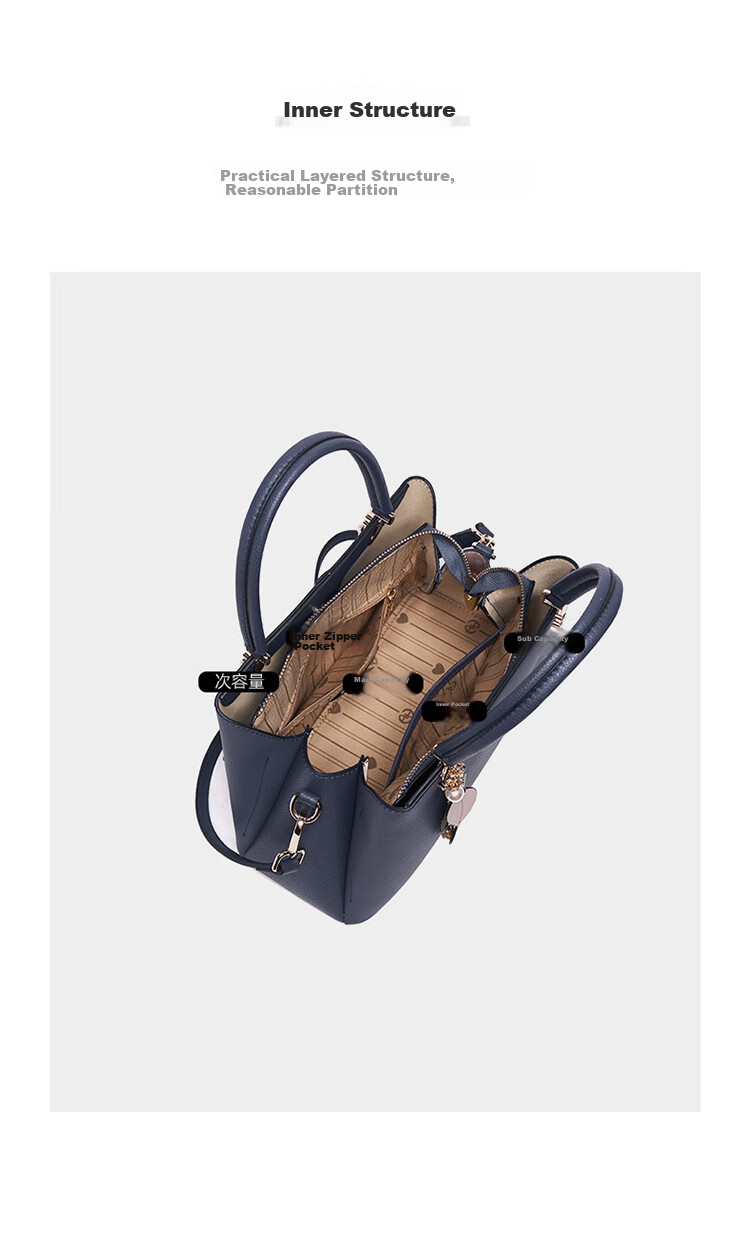 Aokang Women's Handbag, Trendy Cowhide Tote Bag, Light Luxury Crossbody Shoulder Bag, Birthday Gift for Girlfriend Or Wife on May 20 16