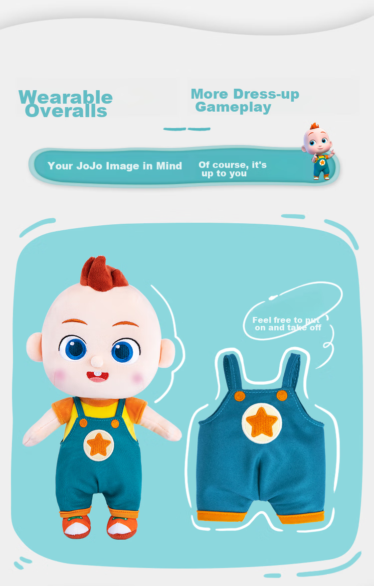 BabyBus JoJo Plush Toy Mia Doll 0-3 Years Old Children's Princess Doll 13