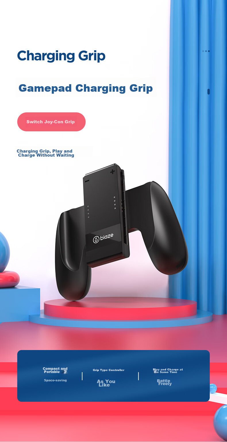 BIAZE Compatible with Nintendo Switch Game Controller Charger, NS PRO Controller Charging Grip/Joystick Game Controller Accessories, Detachable YX20 1