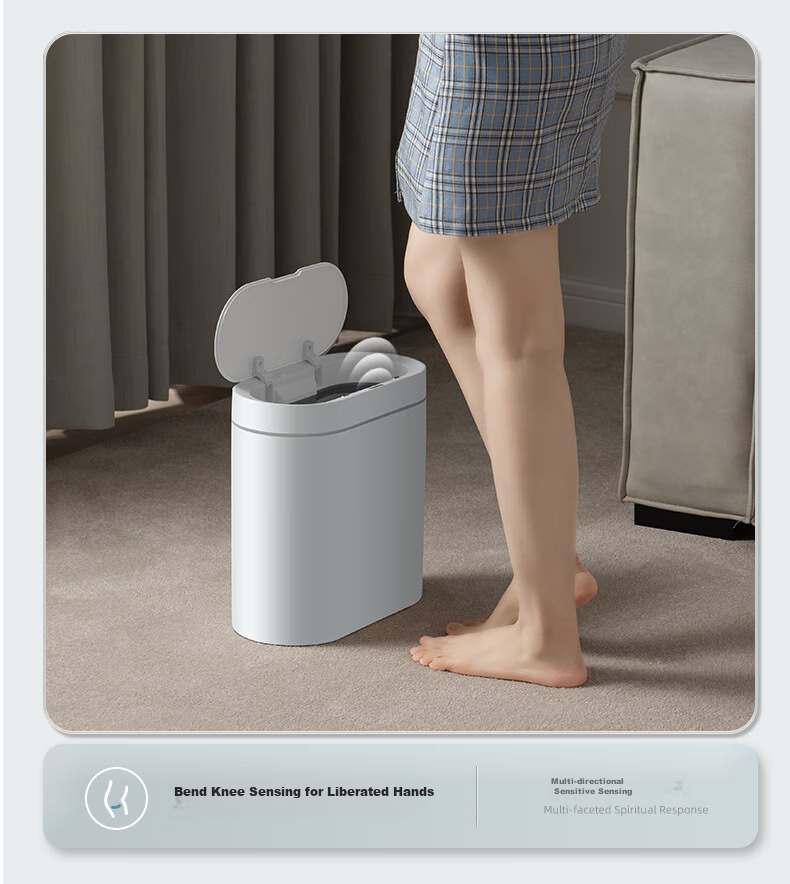 JD Original Smart Sensor Trash Can, Household Bathroom Toilet Narrow Gap Kitchen Garbage Bin with Lid 6