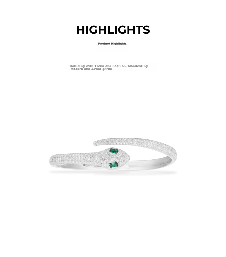 APM Monaco Green Eye Snake Bracelet, Luxurious And Elegant, Perfect Birthday Gift for Girlfriend Or Wife 2