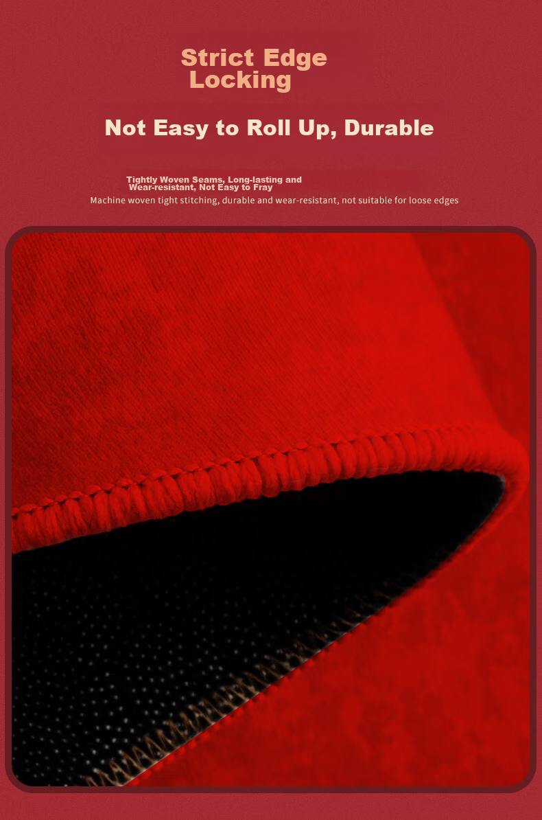 Zunchao Entrance Door Mat, Red Festive Design, Absorbent Non-Slip Foot Mat for Entryway, Cuttable to Size 60*90cm 8