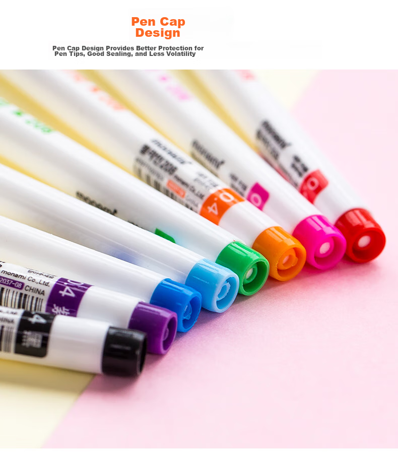 Monami [Back to School Essential] Monami (Monami) Needle-Tip Gel Pen Set with Frosted Colorful Barrel, Ballpoint Pen, Signature Pen, 0.5mm Black Ink, 02091-6 Pack 7