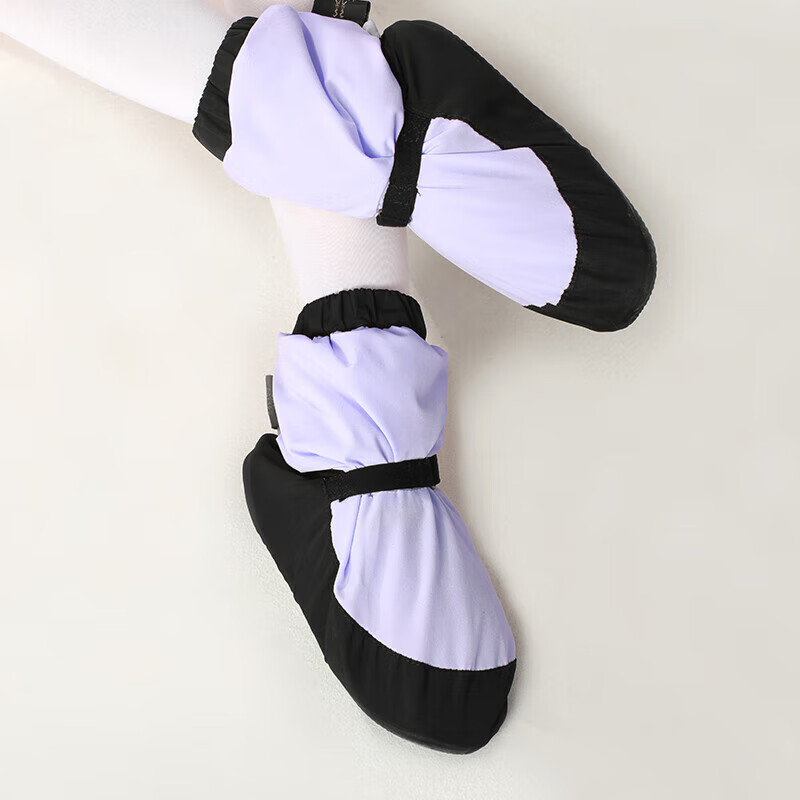Sansha Dance Warm Boots, Children's Ballet Classical Dance Practice Shoes, Autumn And Winter Fleece-Lined Dance Shoes, Light Purple, Size 29-30