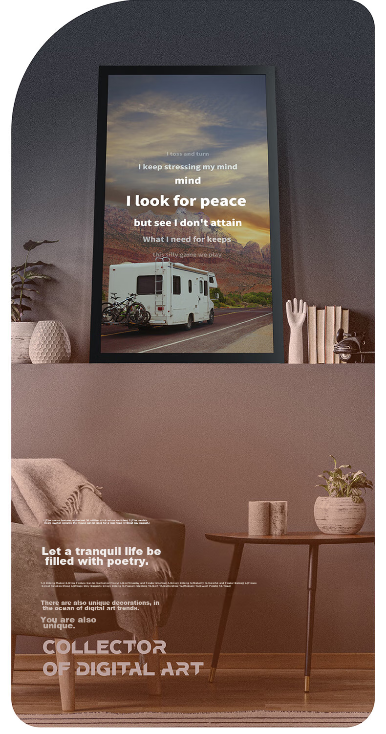 CC&JBL Time Album Floating Lyrics Speaker Electronic Photo Frame Floating Subtitles Bluetooth Speaker Home Desktop Calendar Frame Smart Home Birthday Gift for Men and Women 2