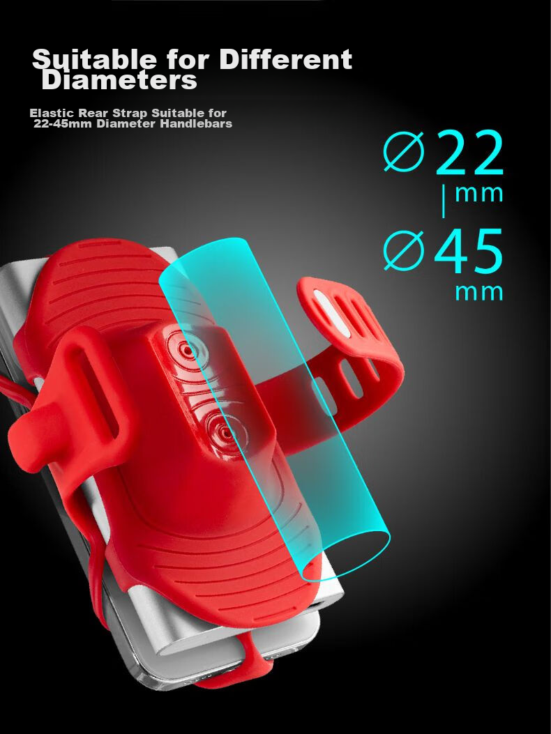 Bone Road Bike Phone Mount Dual-Use Phone and Power Bank Holder for Cycling Navigation Long-Distance Rechargeable 9