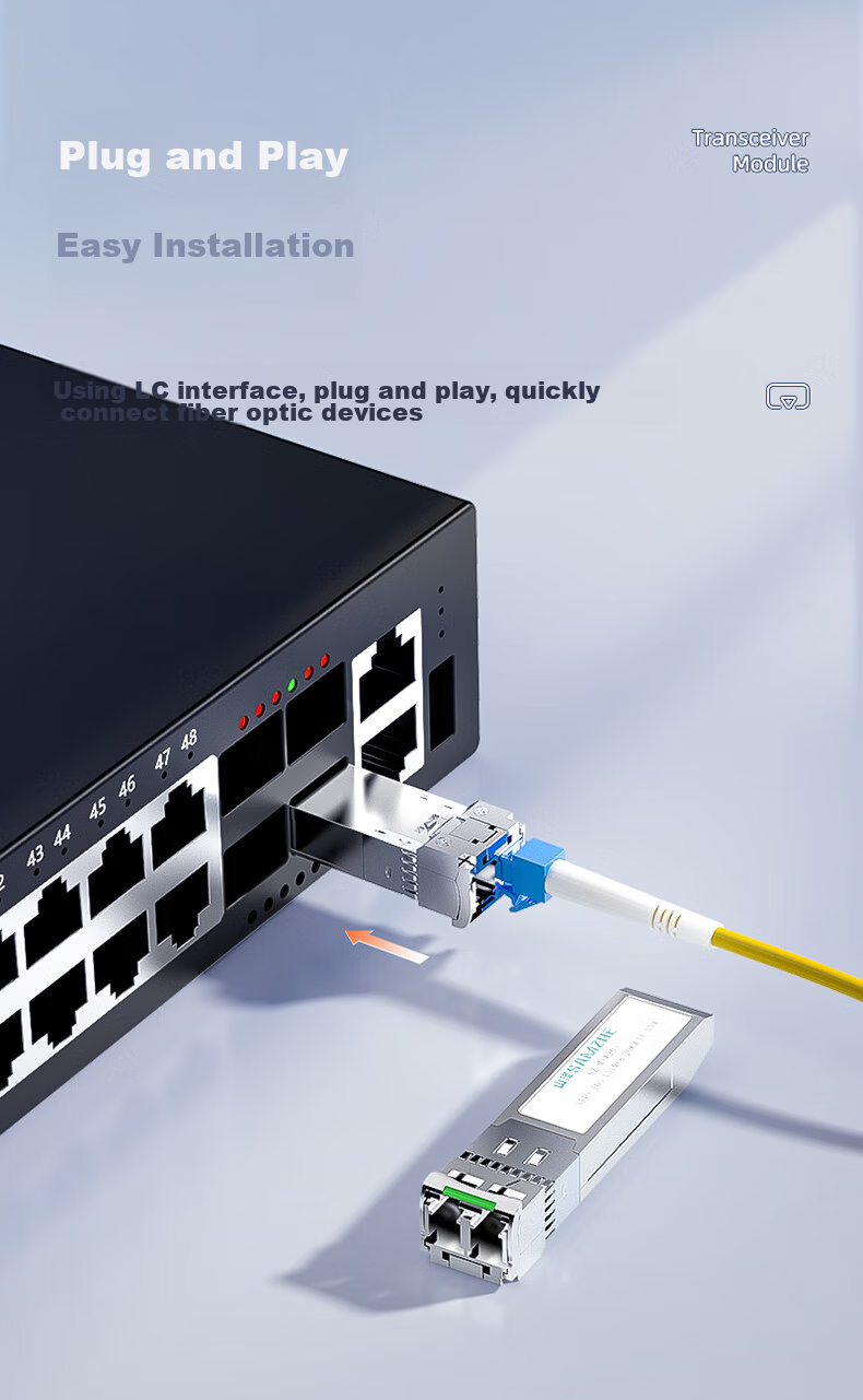 SAMZHE Huawei-Specific Electrical Port Module, SFP to RJ45 Gigabit Optical Module, Optical Port to Electrical Port Module, Built-In DDM Function, Single Pack, HQGE 6