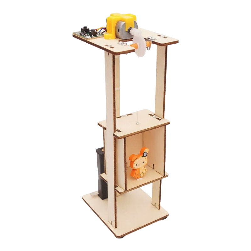 WEINIXIAOXIANG Children's Science Experiment Elevator Model DIY Materials, Electric Lifting Elementary School Student Handmade Toy for Boys