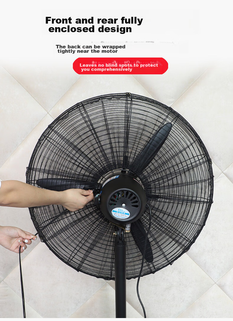 Keruier Industrial Fan Cover, Anti-Pinch, for Factory Workshop, Dust Cover, Large Size Fan Safety Cover, Fan Protection Net, Children's Desktop And Floor Fan Protective Cover, 80cm 8
