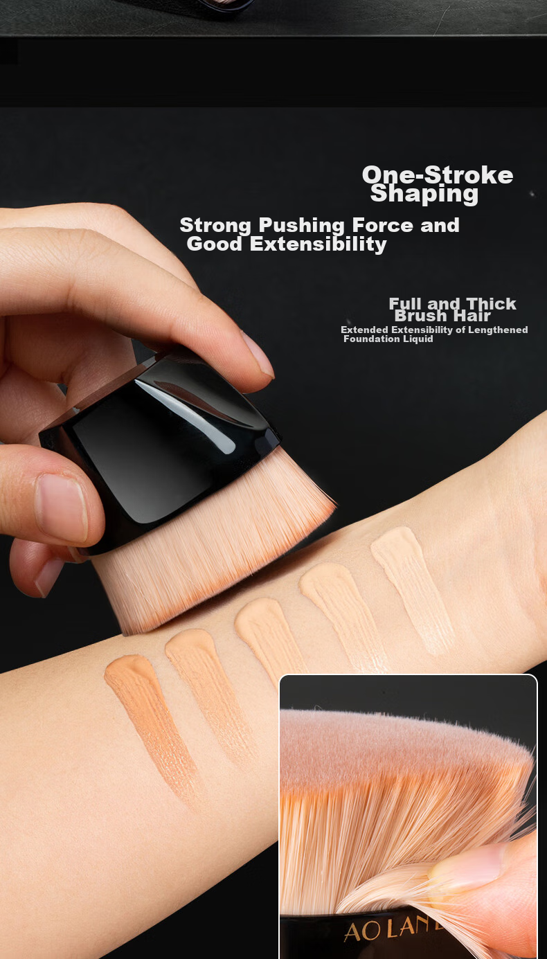 AOLANLA Portable Powder Brush No. 124, Loose Powder Blush Setting Brush, Soft And Skin-Friendly, Multifunctional Makeup Brush, Single Piece with Brush Case 5