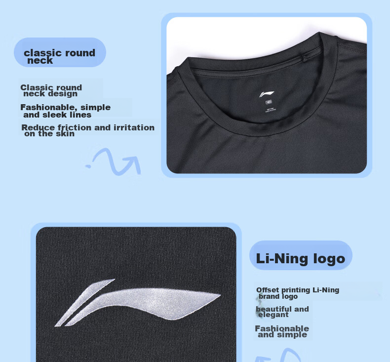 Li-Ning Children's Compression Training Suit, Quick-Dry, for Ages 6-12, Autumn And Winter Sports Set, Breathable Basketball Base Layer, Football, Badminton Uniform 24