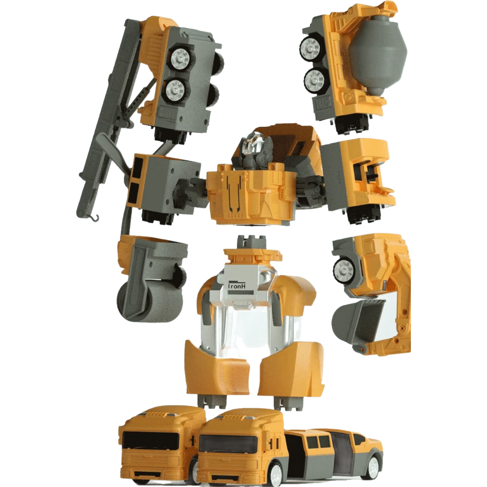 Mabaozibao Children's Toy for Boys Aged 1-3 Magnetic Building Blocks with Transformable Construction Vehicles, Educational Birthday Gift