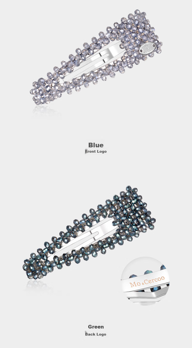 Cercoo Crystal Illusion Series Rhinestone BB Clip, Full Diamond Hair Clip, Side Clip, Bangs Clip, Elegant Versatile High-End Hair Accessory 8