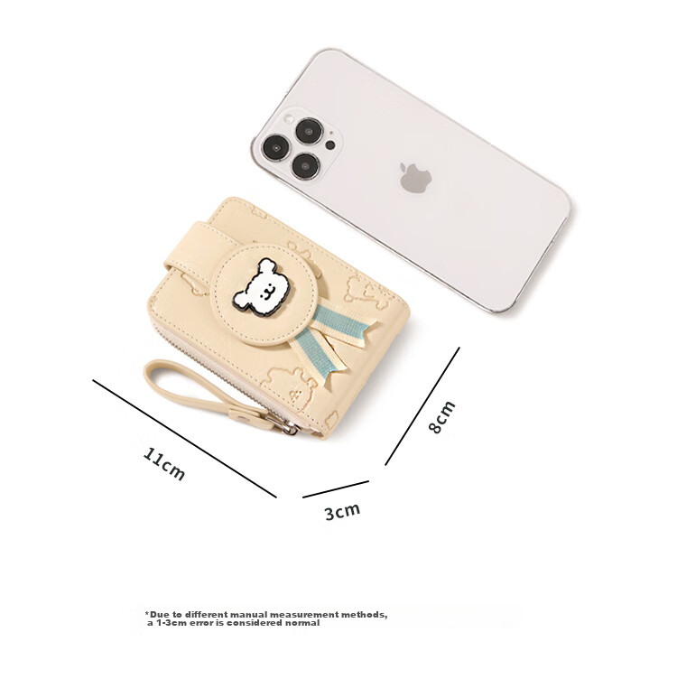 Toutou Line Drawing Dog Short Wallet, Multi-Card Holder, Coin Purse, Storage Pouch, Birthday Gift for Girlfriends And Wome 7