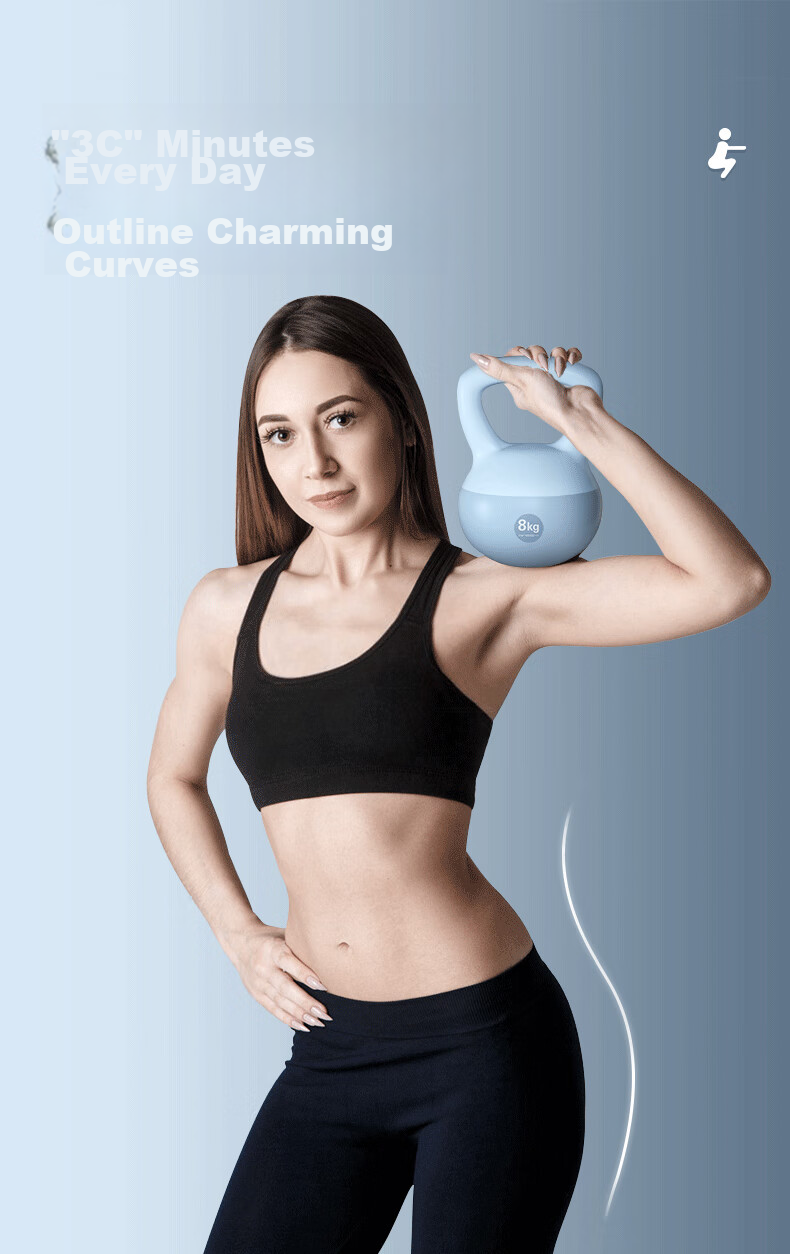 AiMeiShi Soft Kettlebell for Women's Home Fitness Equipment, Arm Exercise Dumbbell for Squats And Glute Workouts, 6KG 4