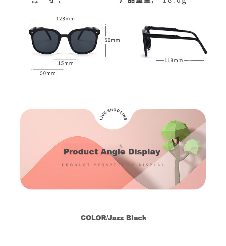 Boshide Children's Sunglasses, Foldable Sunglasses, UV Protection Sunglasses for Boys And Girls, Jazz Black (Spring Legs) 11