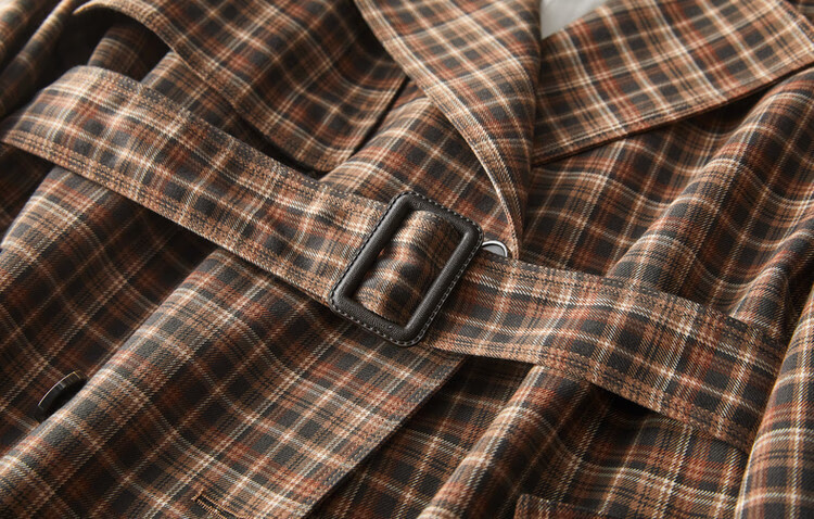 Dme [Suit Collar Trench Coat], Spring And Autumn Commuter Double-Breasted Straight Trench Coat, Women's Long Style 11