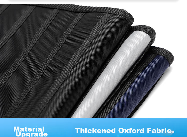 Siyicai Desk Hanging Book Bag, High School Student Desk Organizer, Side Book Holder Storage Pouch, Desktop Book Holder, Middle School Student Book Bag, Black, 12 Layers, 13 Compartments 10