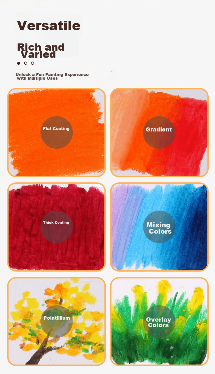 Maped Colorful Smooth Washable Crayons, Art Drawing Sticks for Children And Students, Beginner Art Doodle Pens, 836503CH Fun Play [36 Colors/bucket Educational Tool 5