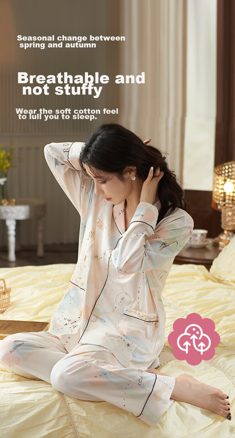 JOYNCLEON Maternity Sleepwear Spring And Summer Nursing Bra, Skin-Friendly Breathable Non-Stuffy for Outdoor Use L Jyz171063 2