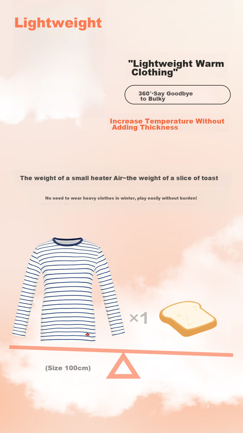 Aimer Kids Thermal Underwear for Girls, Moisture-Wicking And Heat-Generating, Light Warmth Autumn Top And Bottom Set, Purple Striped, Size 130 6