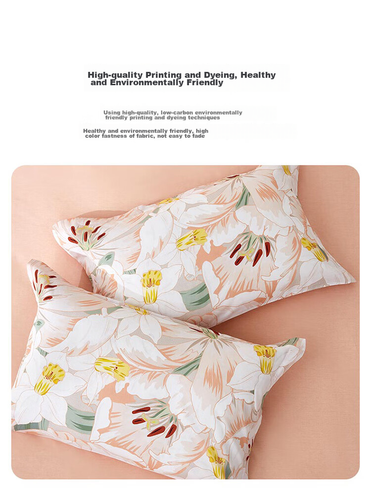 LUOLAI Home Textiles 100% Pure Cotton Bedding Set, Chinese Style Bed Sheet And Duvet Cover Double Set, 200*230cm 7