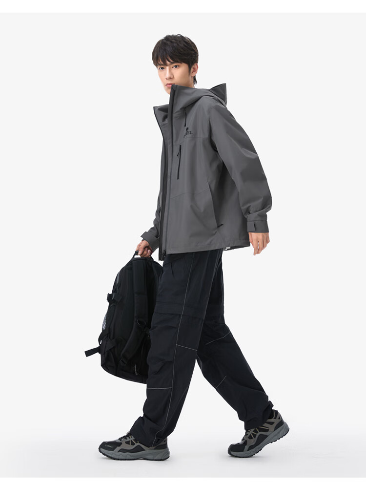 CAMEL Outdoor Hardshell Jacket, Single-Layer Lightweight Windproof And Storm-Proof Mountaineering Coat, Size M 27