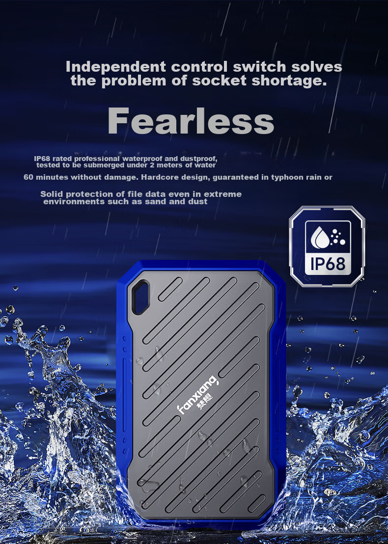 FANXIANG 1TB Portable Solid State Drive (PSSD), Type-C, Direct Connection for IPhone 16 Pro Max, IP68 Triple Protection, External Hard Drive for Computer PS2100 4