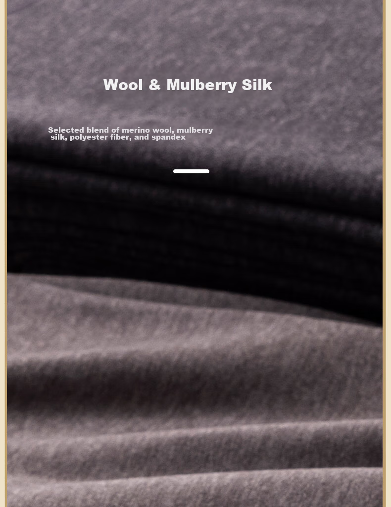 YUZHAOLIN 10A Antibacterial Seamless Thermal Underwear for Men, Containing Wool And Silk, Brushed Fleece, Autumn Top And Bottom Set, Fleece-Lined And Thickened 4