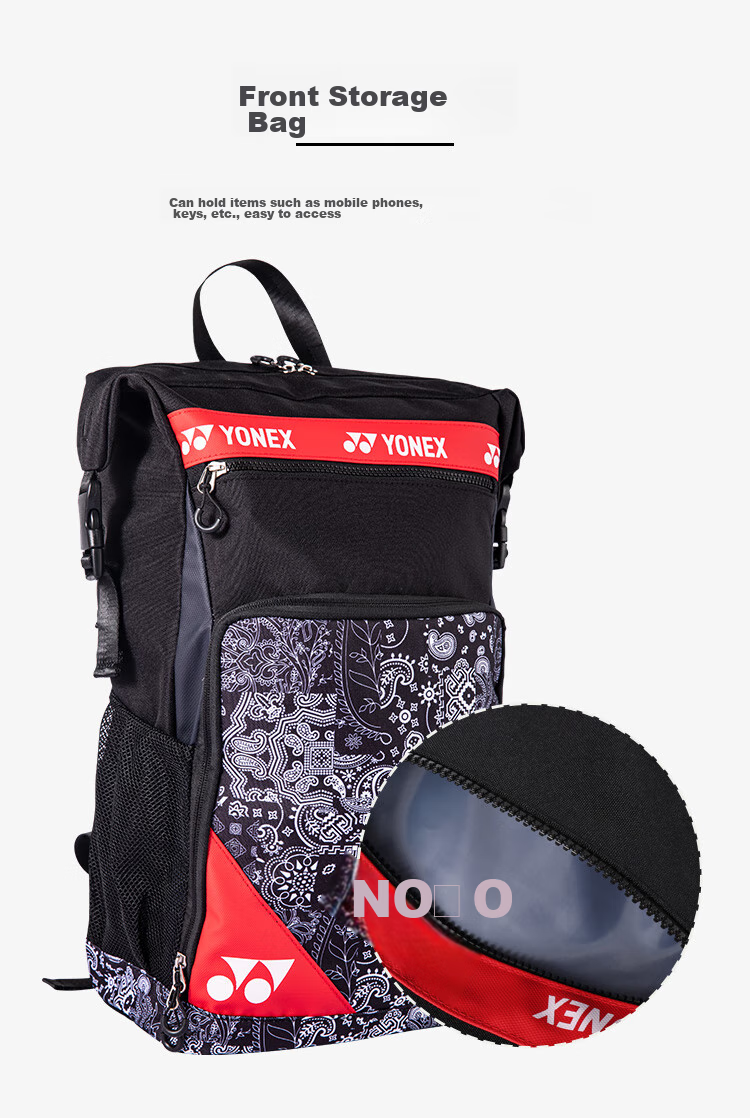 YONEX Badminton Bag, Multifunctional Fashion Sports Trendy Backpack, BA249CR, White And Blue Color 5
