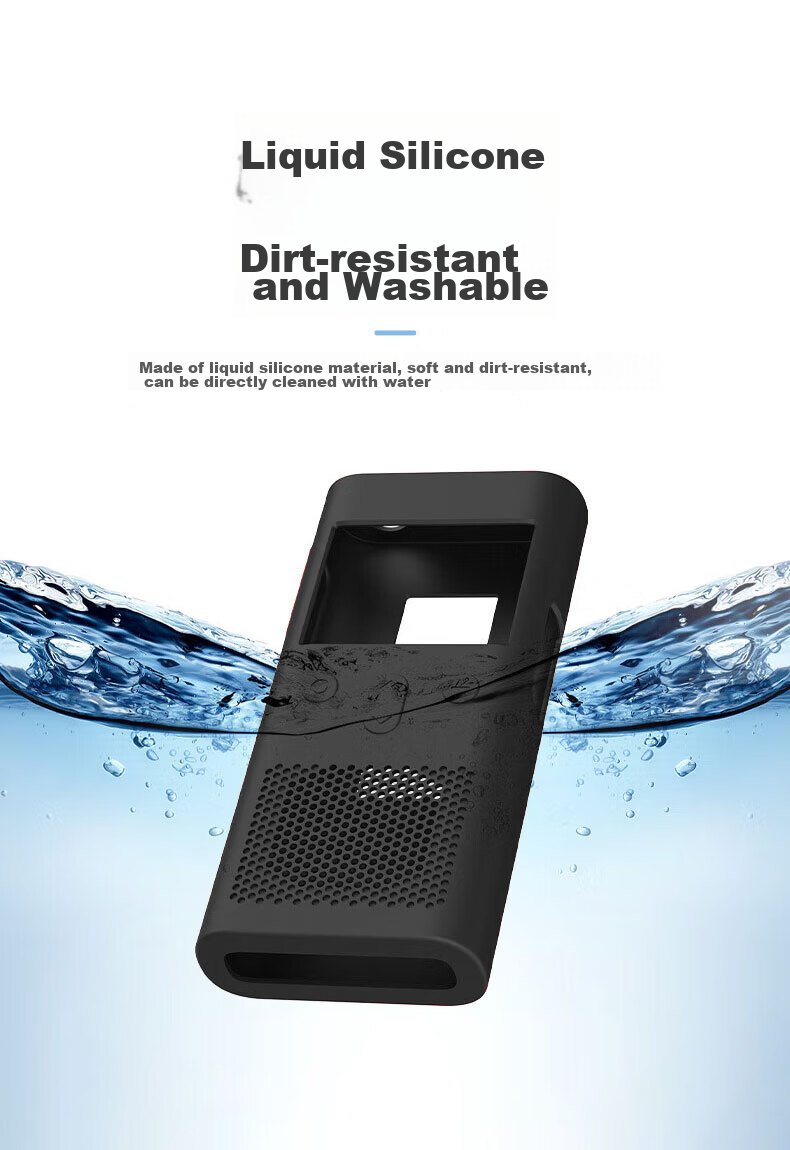 KMaxAI Protective Case for Xiaomi Walkie-Talkie 2S, Silicone Protective Cover, Anti-Fingerprint Frosted Case, Outdoor Protection Simple Solid Color Soft Shell, Black 8