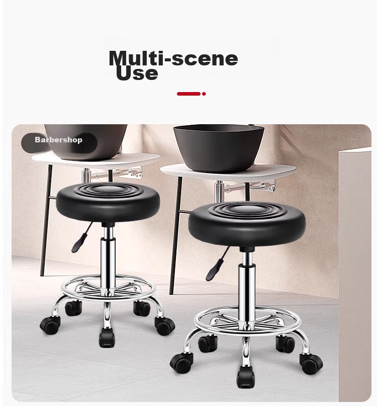 Zhuobo Bar Stool, Adjustable Height Chair, Swivel Chair for Home Use, Reception Chair for Front Desk, Cashier Stool for Bar, Beauty Salon Chair, BTY01 Black 12