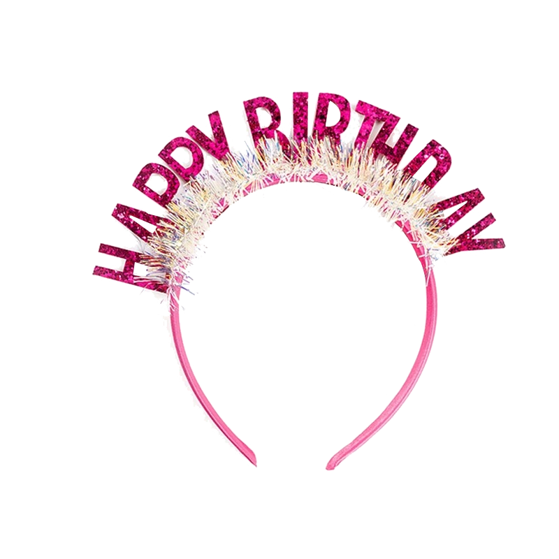 Duomeiyi Birthday Hat, Birthday Scene Decoration, Girl's Happy Birthday Props, Shiny Birthday Letter Headband, Party Decorations