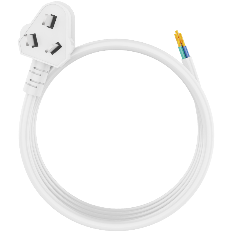 Intman 3m 3-Core Power Cord with Plug 10A Three-Prong Three-Phase Household Extension Cable Power Strip Self-Wiring Power Extension Cord
