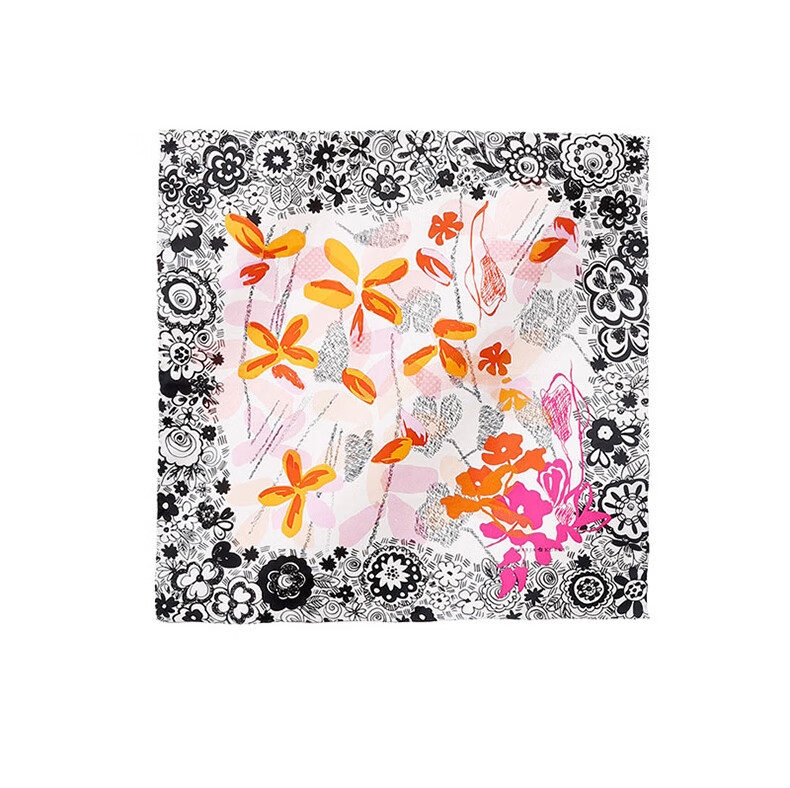 MARJA KURKI Mid-Autumn Festival Gift, 100% Mulberry Silk Scarf, Mother's Silk Scarf, Ladies Gift Box Set, Everything for You Black 4