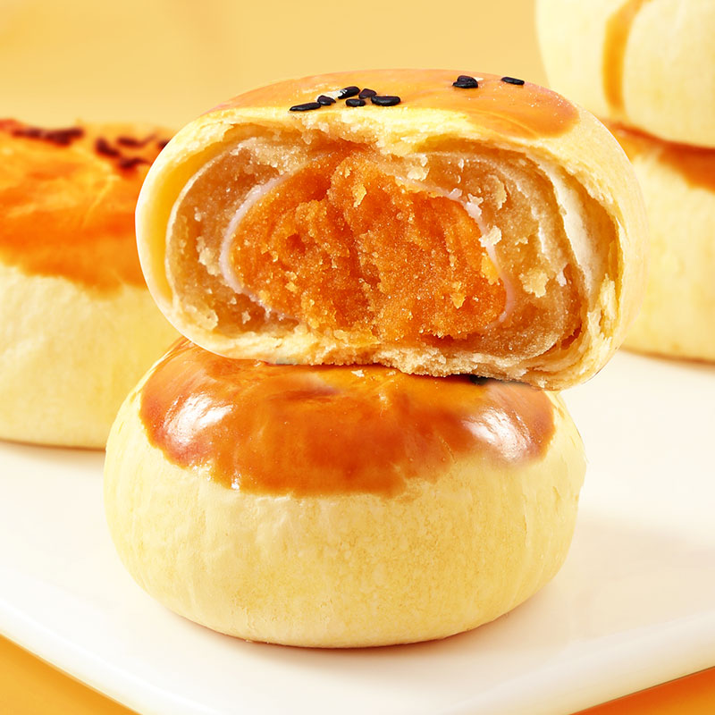 味滋源蛋黄酥12枚 雪媚娘饼干蛋糕早餐代餐 送礼休闲零食360g