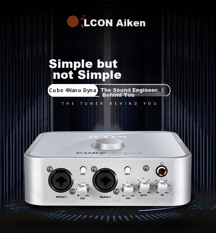 Aiken ICON 4nano Sound Card, Computer Sound Card for Live Streaming Equipment, Live Streaming Sound Card for Streamers, Shouting, Performances, Recording, Voice Acting, Chatting, Karaoke Singing, Specialized Sound Card for Debugging 1