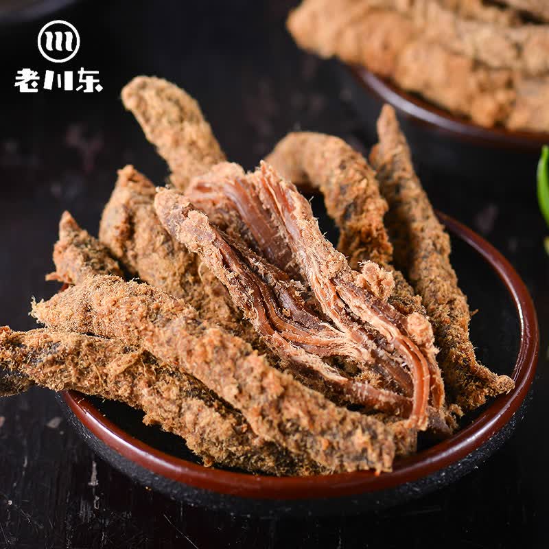 老川东 牛肉干 香辣味100g 休闲零食 肉干肉脯
