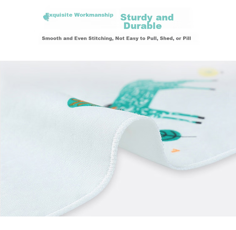 Aibaoshi Baby Drool Bib, Pure Cotton Gauze, Six-Layer Newborn Face Towel, Washable Gauze Handkerchief Bib, 5-Pack S165 9