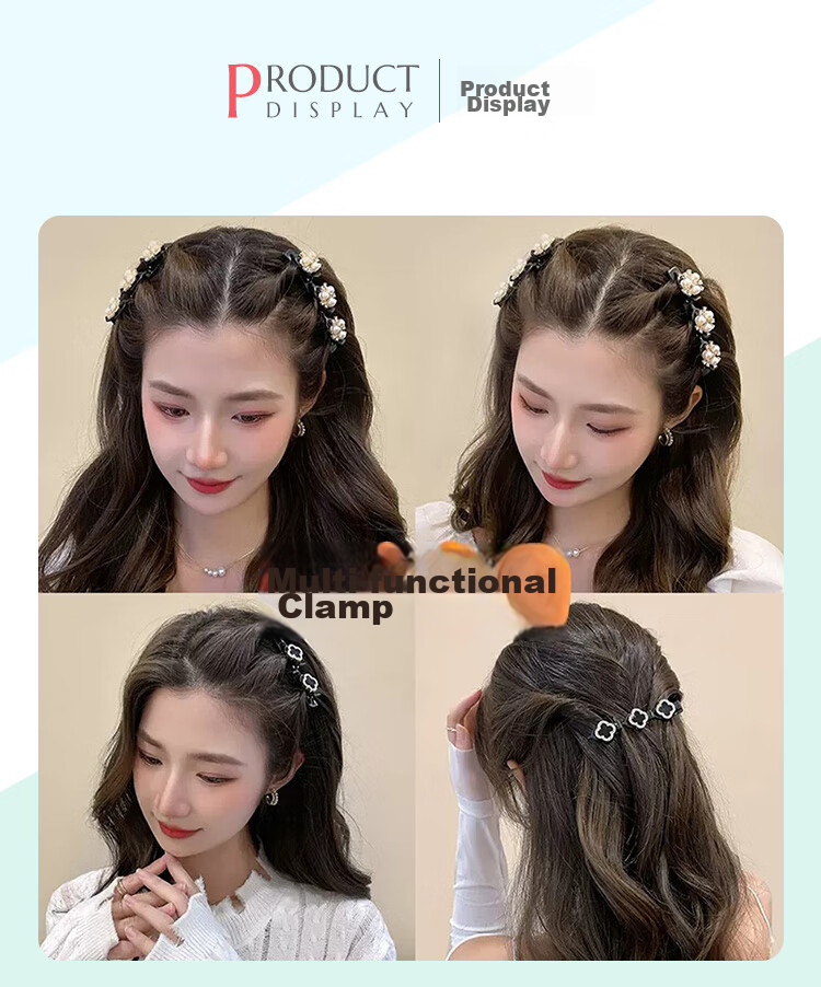CHIMERA 2 Pieces Bangs Side Clips, Korean Internet Celebrity Barrettes, Duck Bill Clips for Women, Hairpins, Mid-Autumn Festival Gift 20