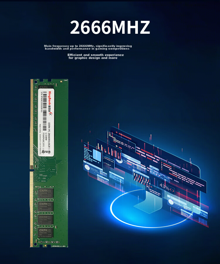 KINGBANK 16GB DDR4 3200 Desktop Memory Module, Intel-Specific RAM, Black Knight 4