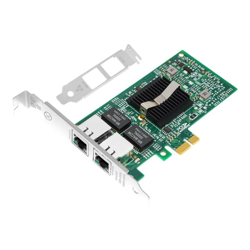 EB-LINK Intel 82575 Chip PCI-E X1 Gigabit Dual-Port Server Network Card with Two Ports, Soft Router ROS Aggregatio