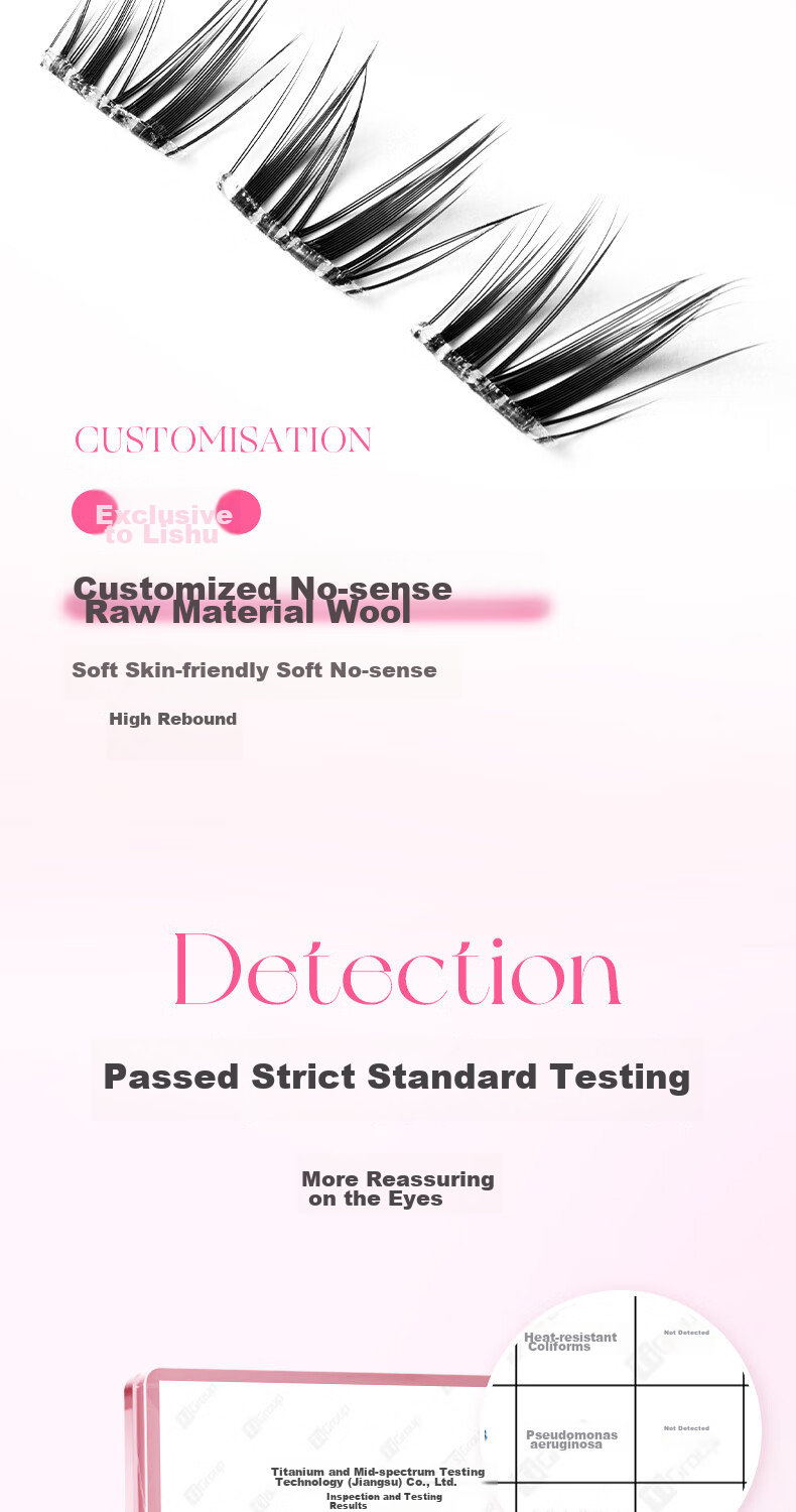 Lishu Cat Series Glue-Free False Eyelashes, Natural-Looking Single Cluster Segmented Eyelashes for Women, Princess Style Glue-Free Version, 48 Clusters 7