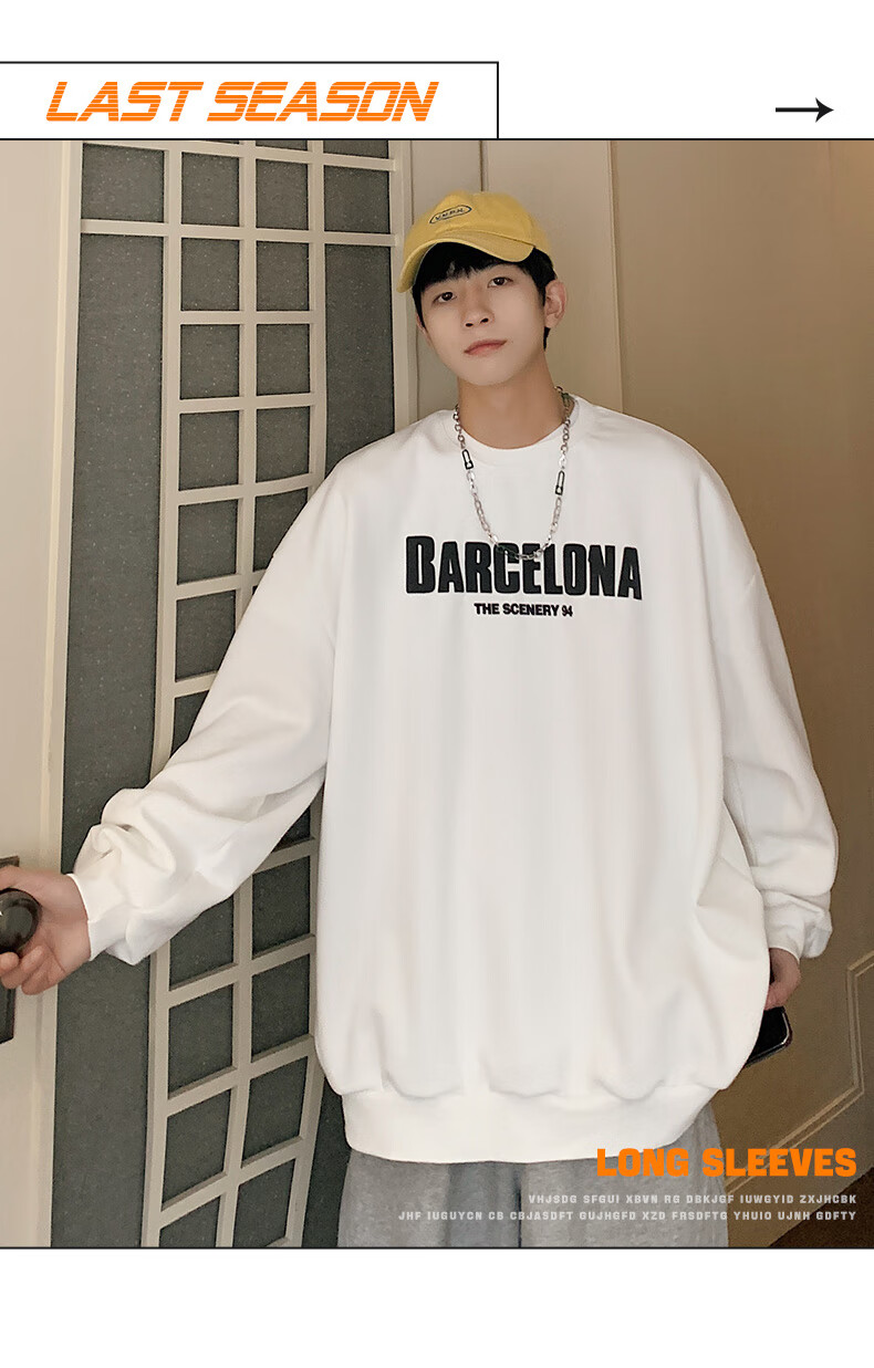 Foss Phil American Retro Colorblock Two-in-One Polo Shirt Men Spring Autumn Loose Half-Zip Sweatshirt WY503 Dusk Gray 2XL 1