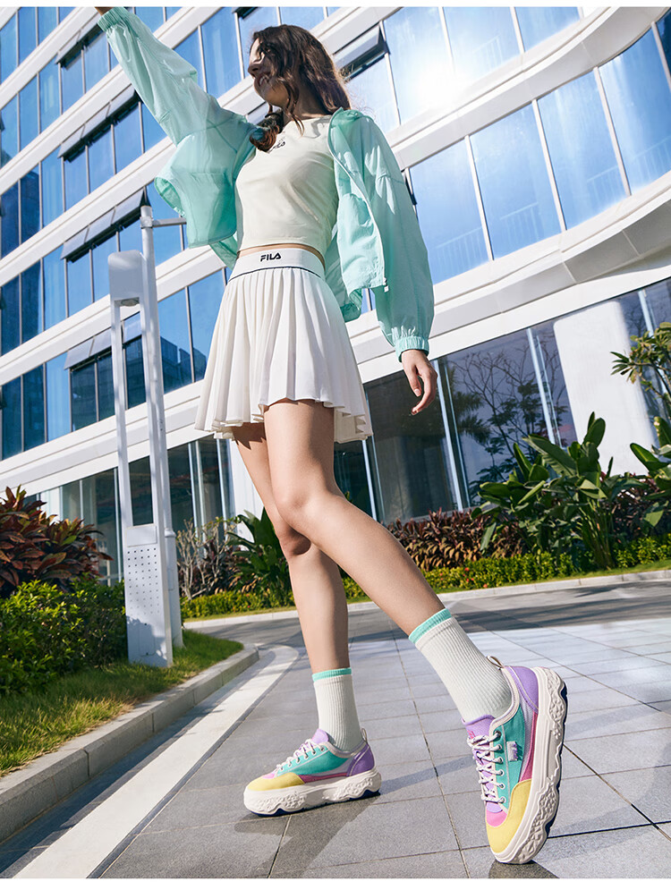 FILA Official [Yang Mi Same Style] Women's ROCK Modern Canvas Shoes, Fashionable Casual Sneakers 12